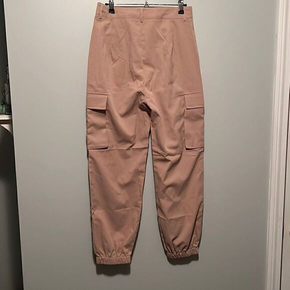 Shein Women's Tan Button And Zipper Fly Jogger Cargo Pants - Picture 5 of 8